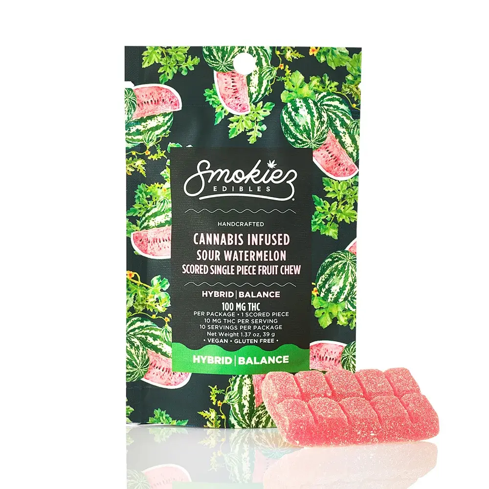 Smokiez Sour Watermelon Fruit Chew 1pc 100mg