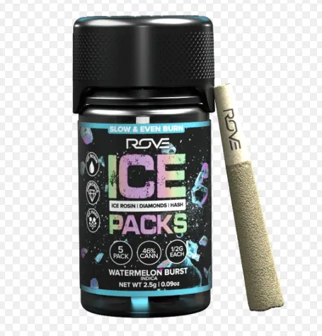 Rove Watermelon Burst Triple Infused Cannabis Pre-Roll Pack 2.5G (5 x 0.5g Pre-Rolls)